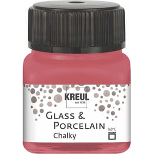 Glass- og porselensmaling - Chalky Cozy Red matt, 20ml