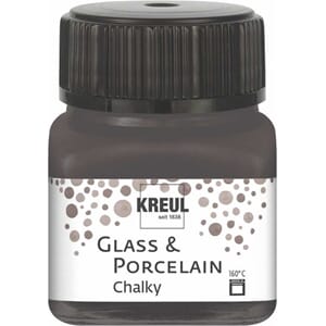 Glass- og porselensmaling - Chalky Volcanic Gray matt, 20ml
