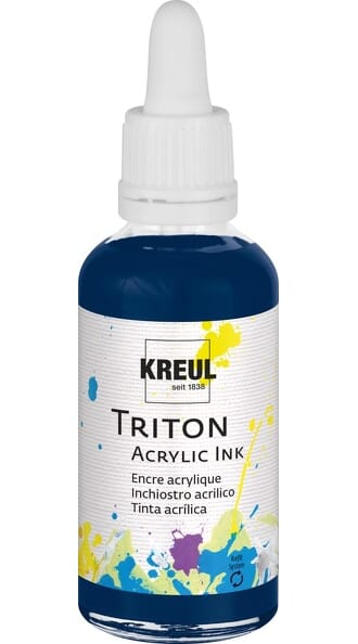 Triton Acrylic Ink - Dark Blue, 50 ml