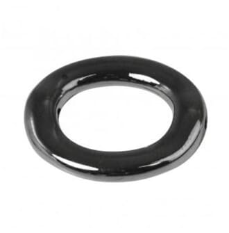 Smykkedel - Oval, steel grey, 20x23 mm, 1stk