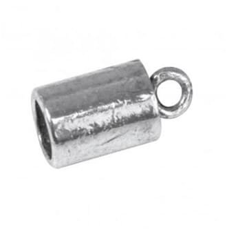 Smykkehylse med ring - Sølvfarget metall, str 1,9 cm