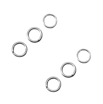 Ring 9 mm - 10 stk - Sølv