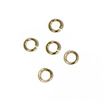 Ring - Gullfarget metall, str 46mm, 30/Pkg