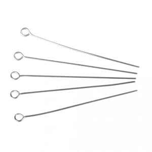 Stav med øye i sølvfarget metall, 40/0.7 mm - 10/Pkg