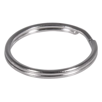 Nøkkelring - Sølvfarget metall, str 25 mm, 6/Pkg