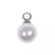 Anheng - Perle anheng i sølvfarget metall, mini, 6/Pkg