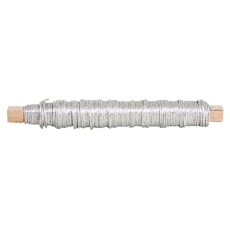Wire med papiromslag - Sølv, 0.55 mm, 20 m