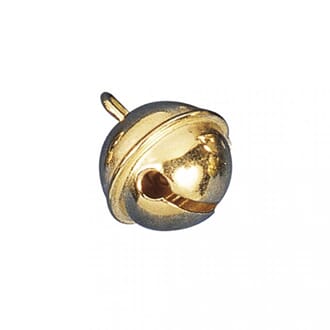 Metall bjeller - Gull farget metall, str 19 mm, 10/Pkg