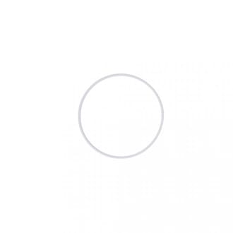 Metall ring - Hvit, str 10 cm ø