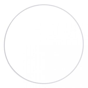 Metall ring - Hvitt metall, str 25 cm, 1 stk