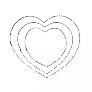 Metall hjerte - Sølvfarget metall, bredde 20 cm, 1 stk