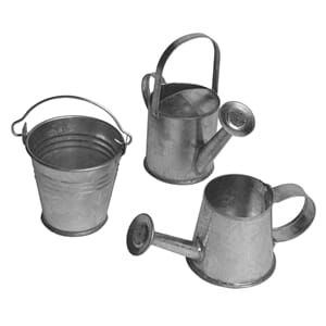 Miniatyr - Hageredskap, str 3-5 cm, 3 stk