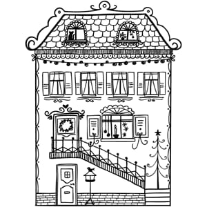 Montert stempel - Home Sweet Home, str 8x10 cm