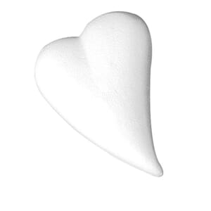 Isopor - Hjerte dråpe flat, 20x14 cm
