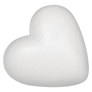 Isopor - Hjerte, str 14 cm, 1/Pkg