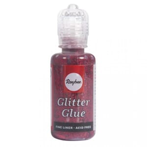 Glitterlim Metallik -  Classical Red, 20ml flaske