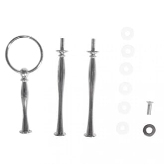 Byggesett for etasjefat, sølvfarget, 11/Pkg