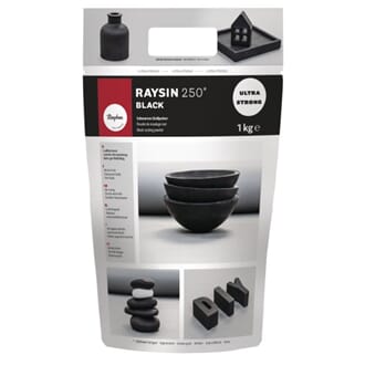 Raysin 250 - Sort gipspulver 1 kg, for støping