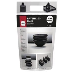 Raysin 250 - Sort gipspulver 4 kg, for støping