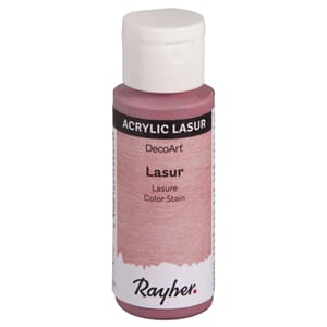 Lasur Transparent akrylmaling - Rosa, 59 ml