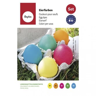 Farger for egg, 5 farger i pakken