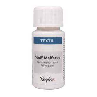 Tekstilmaling - Hvit, flaske 50 ml