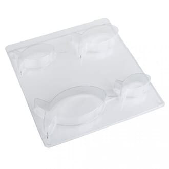 Støpeform for betong og gips - Fisker, 4 størrelser