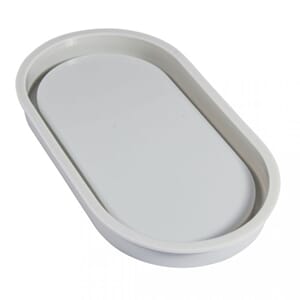 Silikon støpeform - Ovalt fat, str 17,8x9,5x1,6 cm