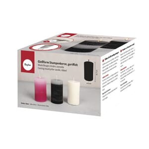 Silikon støpeform - Riflet stolpe, str 5x8,7 cm