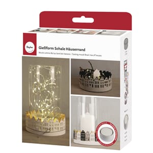 Støpeform - Skål med husrekke, str 3,2cm x H 5cm