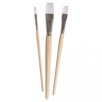 Penselsett - Flat pensler, Chalky Basic, 3 stk