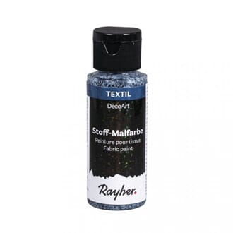 Fabric paint - Extreme glitter Black, bottle 59 ml