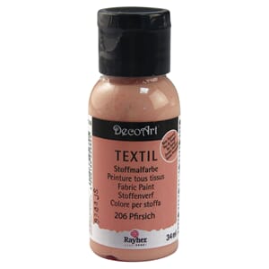 Fabric paint - Peach, bottle 34 ml