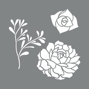 Stencil Succulents motive, 8x8, 2/Pkg