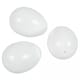 Plast egg - 6 cm hvit plast, 10 stk