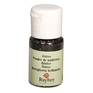 Glitter - Iridescent black, bottle 10 ml