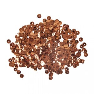 Paljette 6mm - Kobber, 500 stk