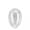 Delbart egg - 16 cm for oppheng, 2 deler klar plast