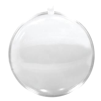Delbar kule, flat - ø 10 cm, 2 deler klar plast