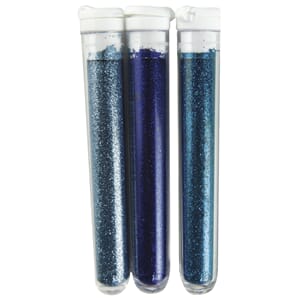 Glitter - Blå farger. 3 stk a 3gr.