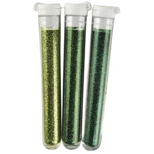 Glitter - Grønn farger. 3 stk a 3gr.