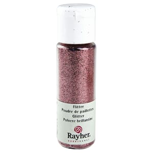 Glitter - Lys rosa, ekstra fint, PET, 20 ml