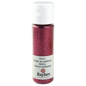 Glitter - Pink, extra fine, PET, bottle 20 ml
