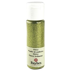 Glitter - Lime, extra fine, PET, bottle 20 ml