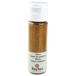 Glitter - Venetian gold, extra fine, PET, bottle 20 ml