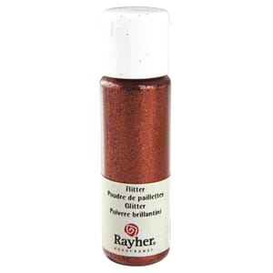 Glitter - Brilliant copper, extra fine, PET, bottle 20 ml