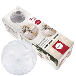 Delbar kule - Fassert, 8 cm, 2 deler klar plast