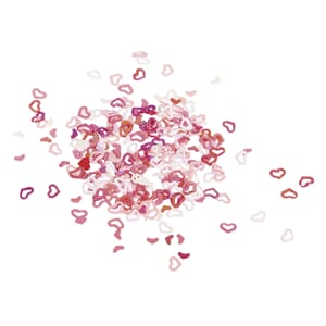 Mini paljetter - Pink hearts, 15 gram