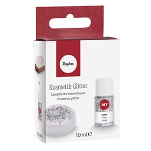 Kosmetisk glitter for såpe - Silver, 10 ml