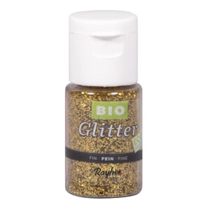 Bio-glitter - Brilliant gull, fint glitter, 7 gram
